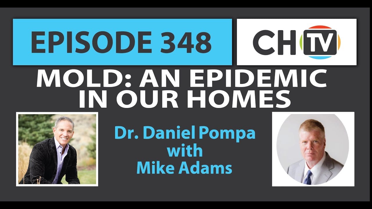 A video thumbnail showing Dr Daniel Pompa and Mike Adams, the inventor of the Pure Maintenance mould remediation technology.